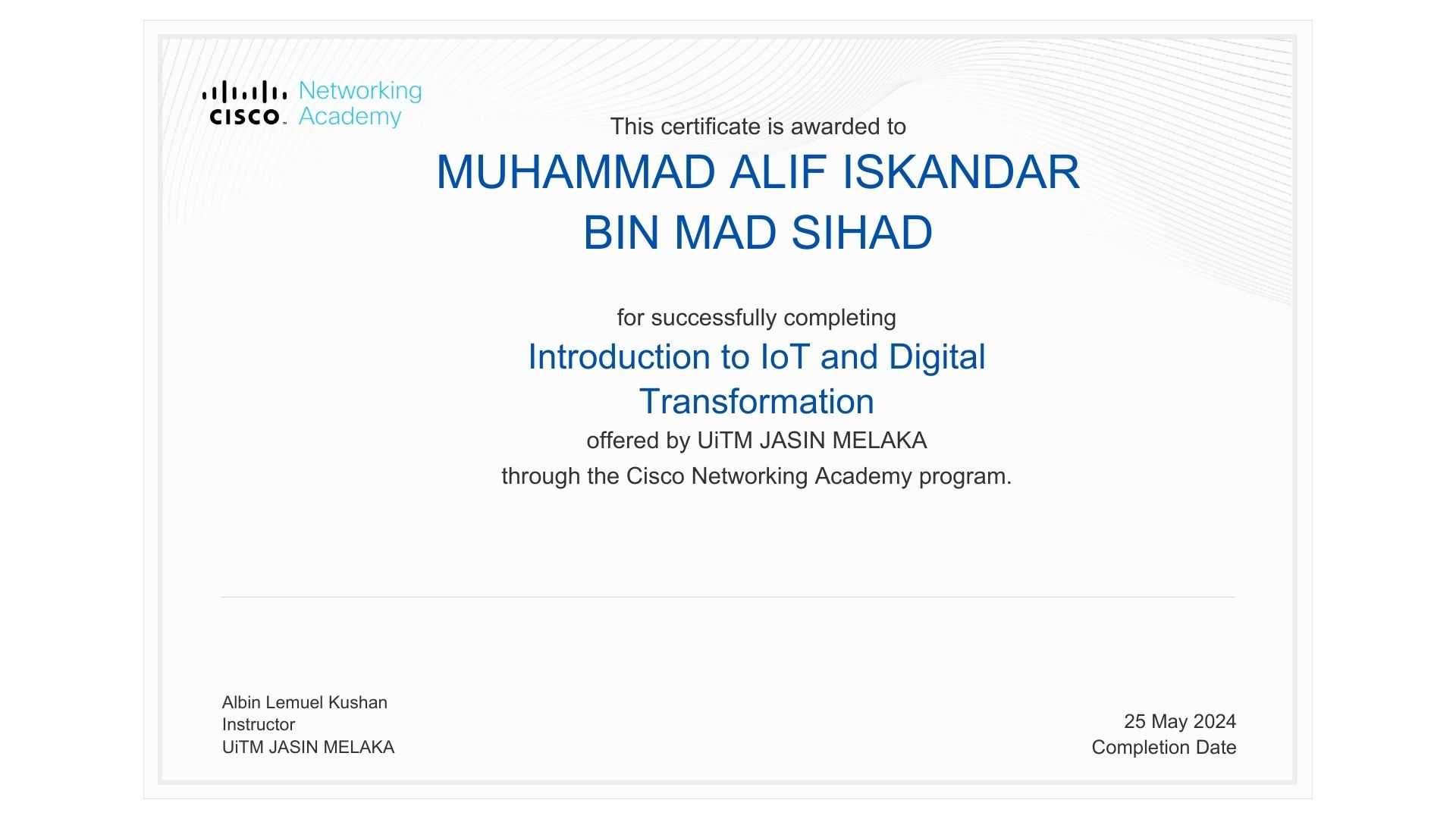 IoT Certificate