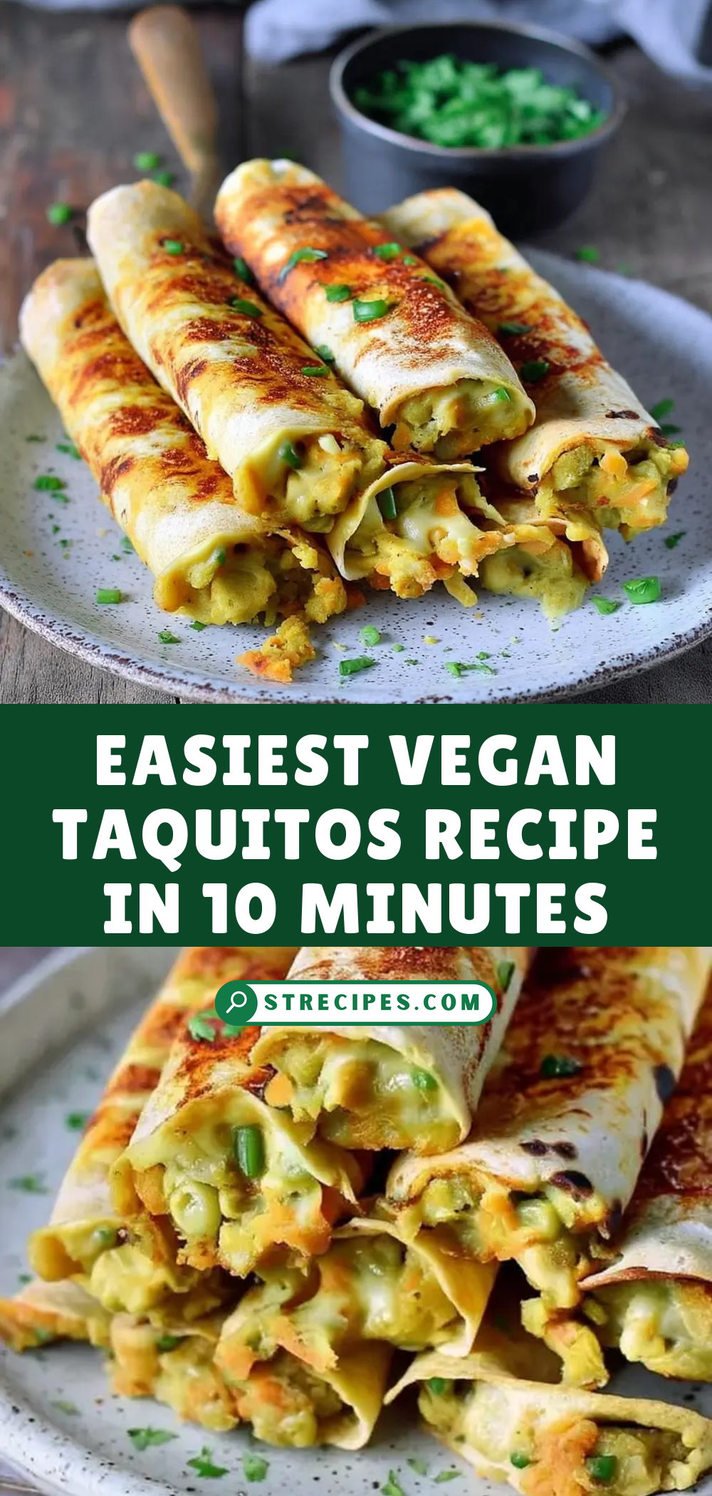 Easiest Vegan Taquitos Recipe in 10 Minutes — homemade Easiest Vegan Taquitos recipe