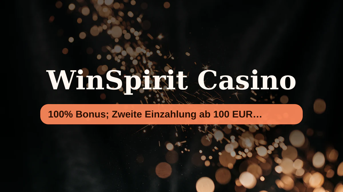 WinSpirit Casino &mdash; Willkommensbonus 100% Bonus; Zweite Einzahlung ab 100 EUR + 20 FS, Zahlungen: Visa, Mastercard, Interac, Apple Pay, MiFinity