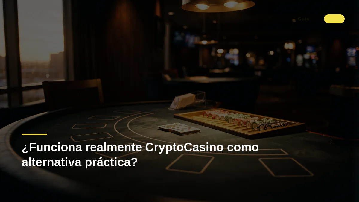 ¿Funciona realmente CryptoCasino como alternativa práctica?