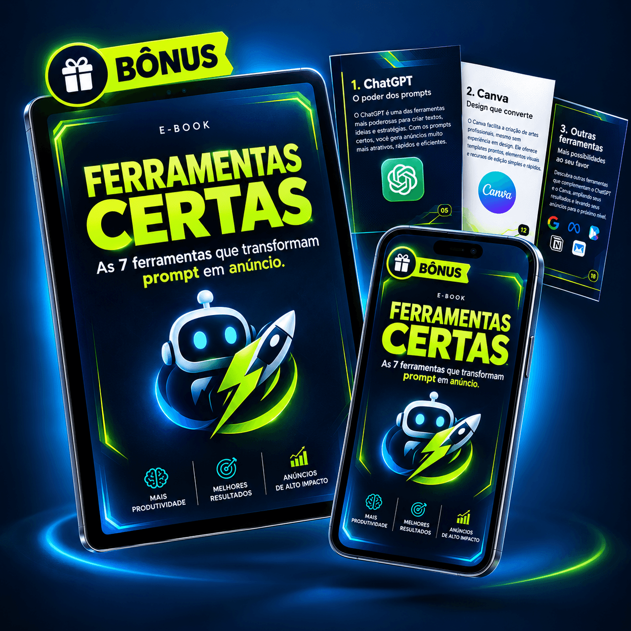 Mockup do bônus Ferramentas Certas