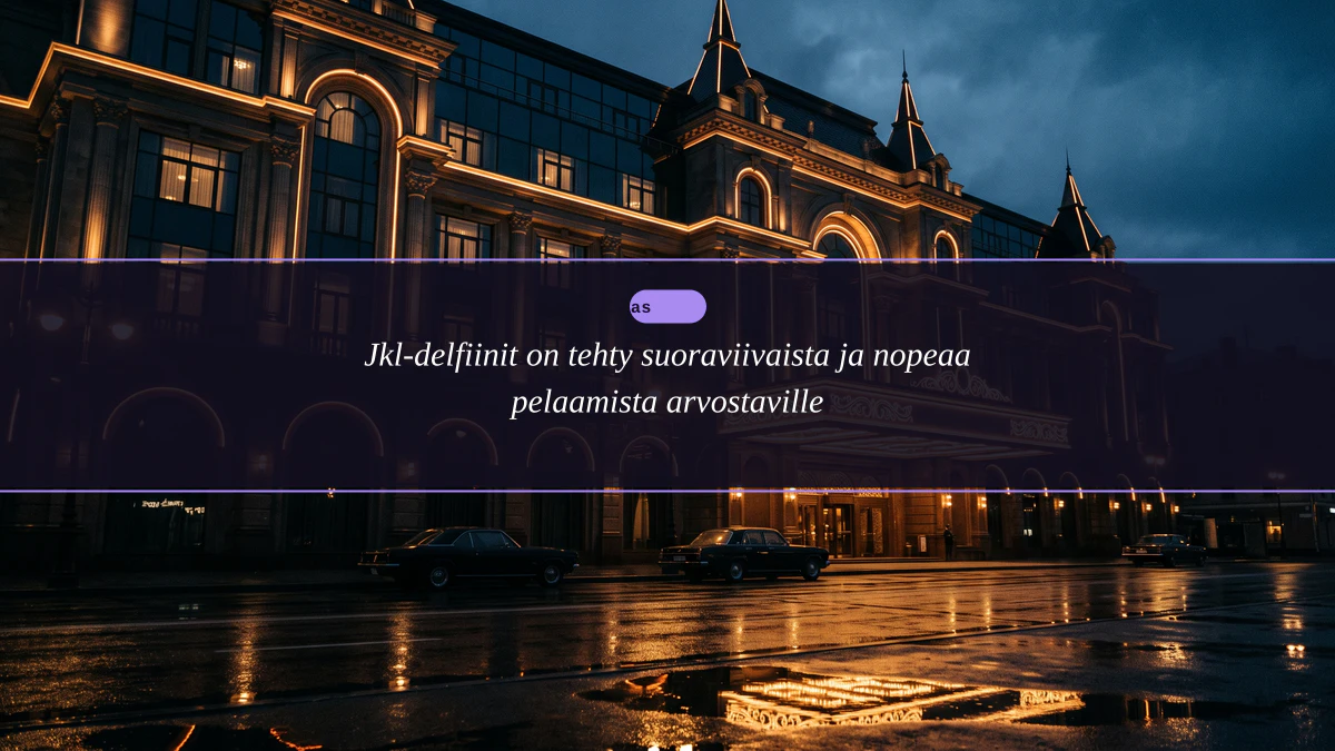 Jkl-delfiinit on tehty suoraviivaista ja nopeaa pelaamista arvostaville