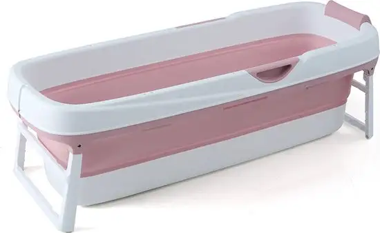 Livista Opvouwbaar bad - Zitbad voor volwassenen - 158 CM - roze - ZitBadXL.nl