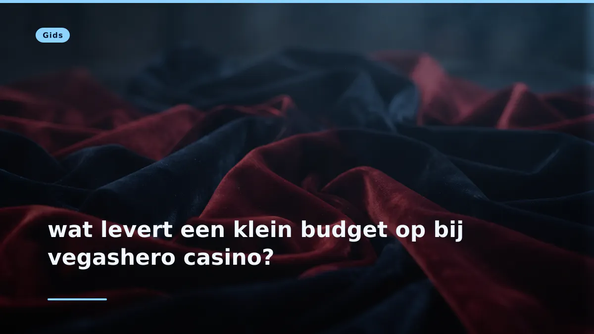 wat levert een klein budget op bij vegashero casino?