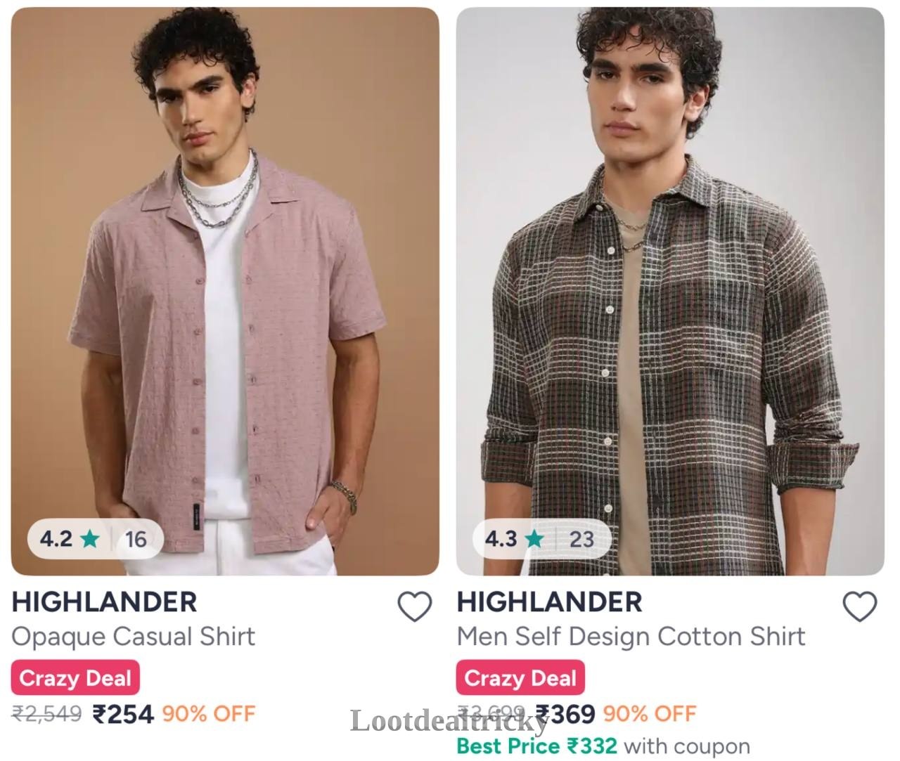 Highlander Shirts Upto – Great Loot Offer @ 90% OFF Highlander Shirts Upto – Great Loot Offer @ 90% OFF
