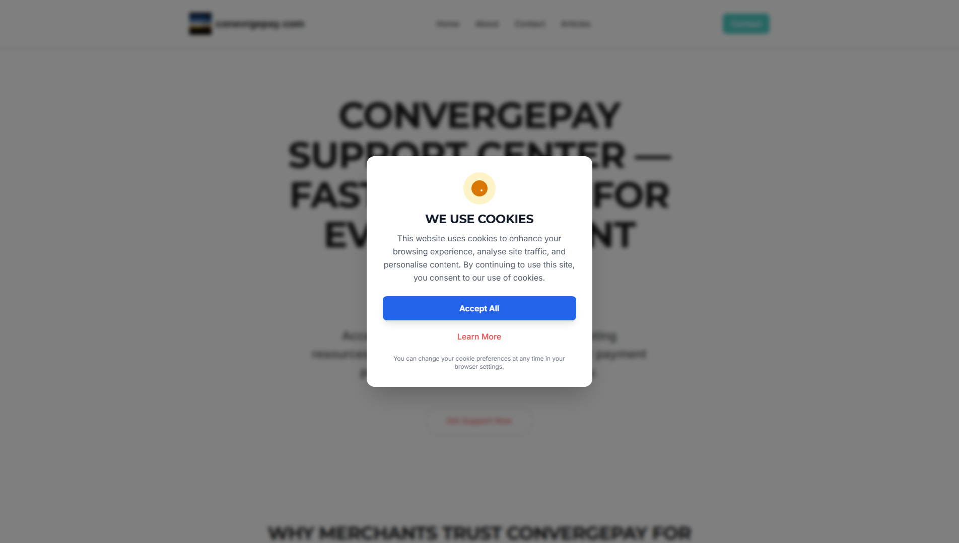 Screenshot of conevrgepay.com