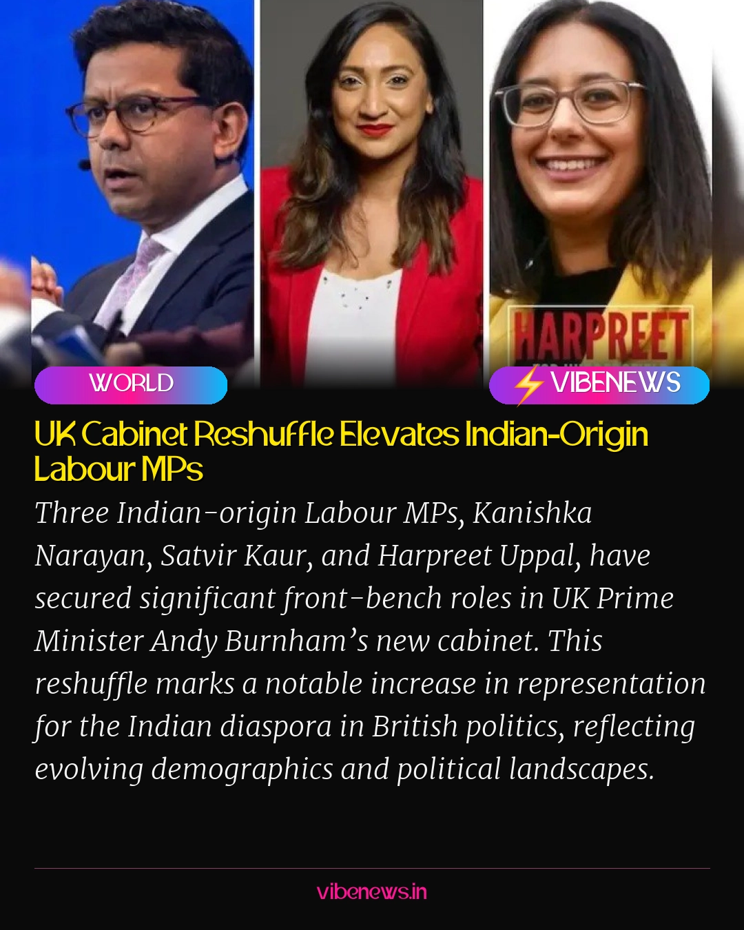 UK Cabinet Reshuffle Elevates Indian-Origin Labour MPs