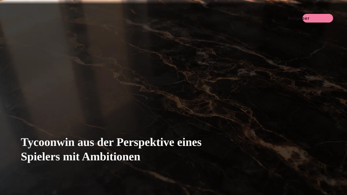 Tycoonwin aus der Perspektive eines Spielers mit Ambitionen