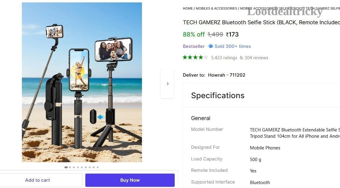 bluetooth Selfie Stick – Just ₹173 | Loot Ka Maal bluetooth Selfie Stick – Just ₹173 | Loot Ka Maal