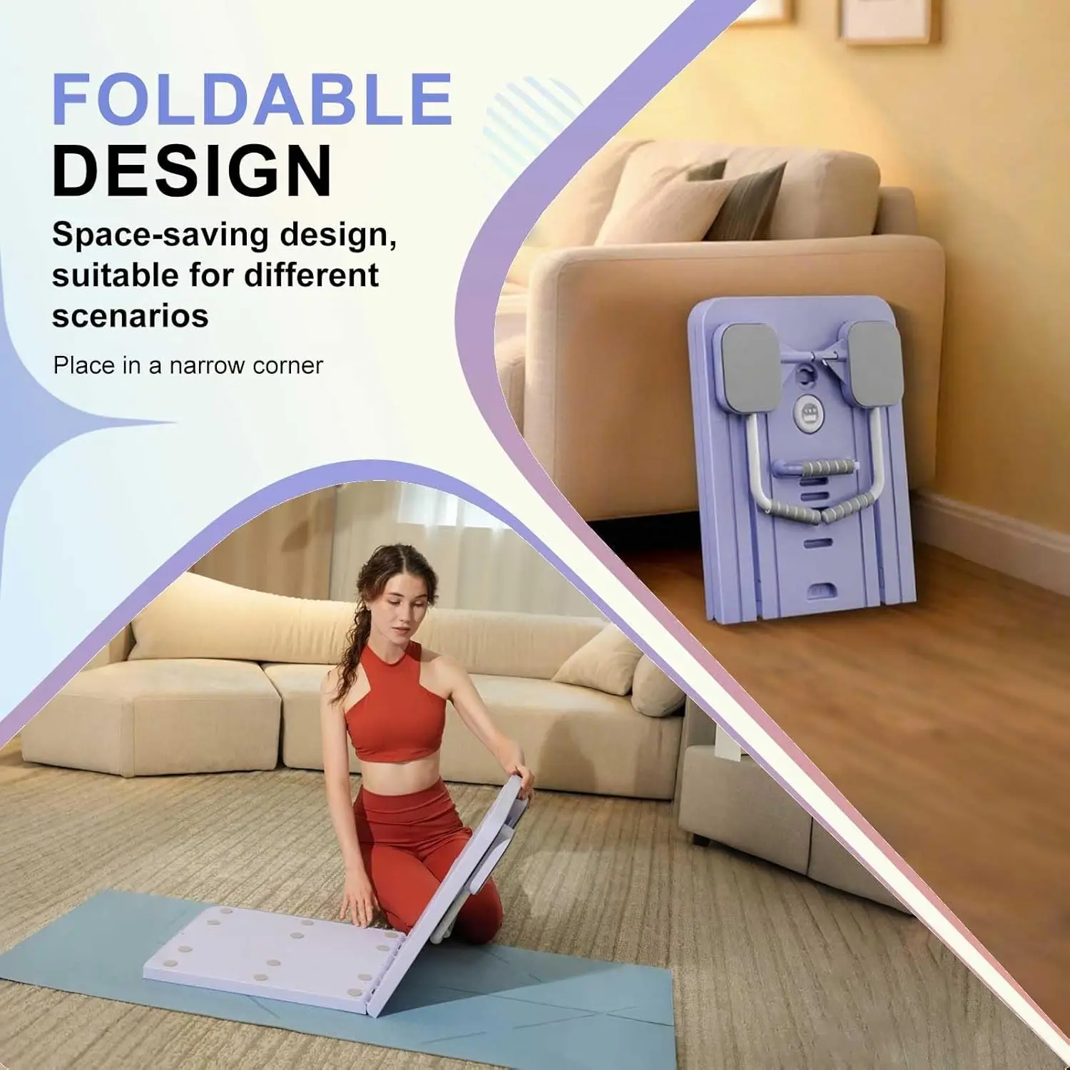 MultiFunctional Pilates Board Abs Abdominal Exercise Board Fitness Resistance Bands Rebound Leg Arm Back Train For Home Office view 5