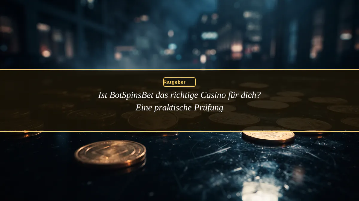 Ist BotSpinsBet das richtige Casino für dich? Eine praktische Prüfung