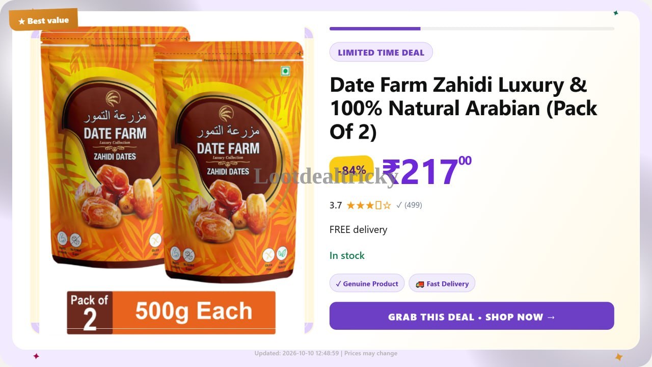   natural Arabian Khajur – Just ₹217 | Loot Deal