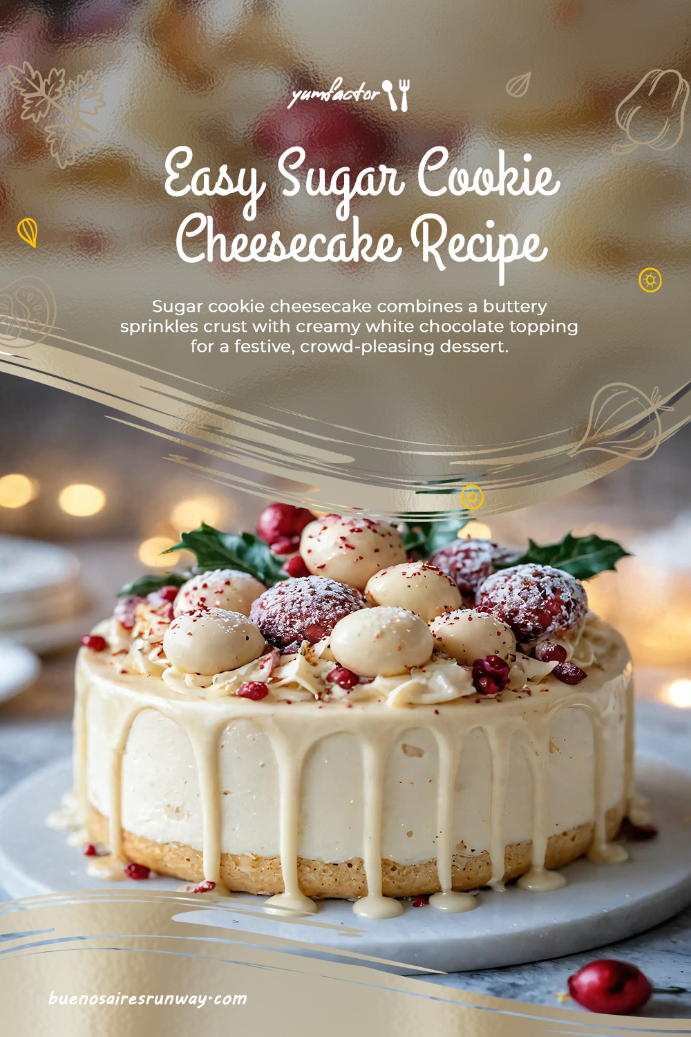 Easy Sugar Cookie Cheesecake Recipe