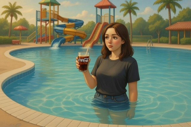 Tomando Banho de Roupa senão eu me ferro novamente, não pode mais nem usar bikini em Paz