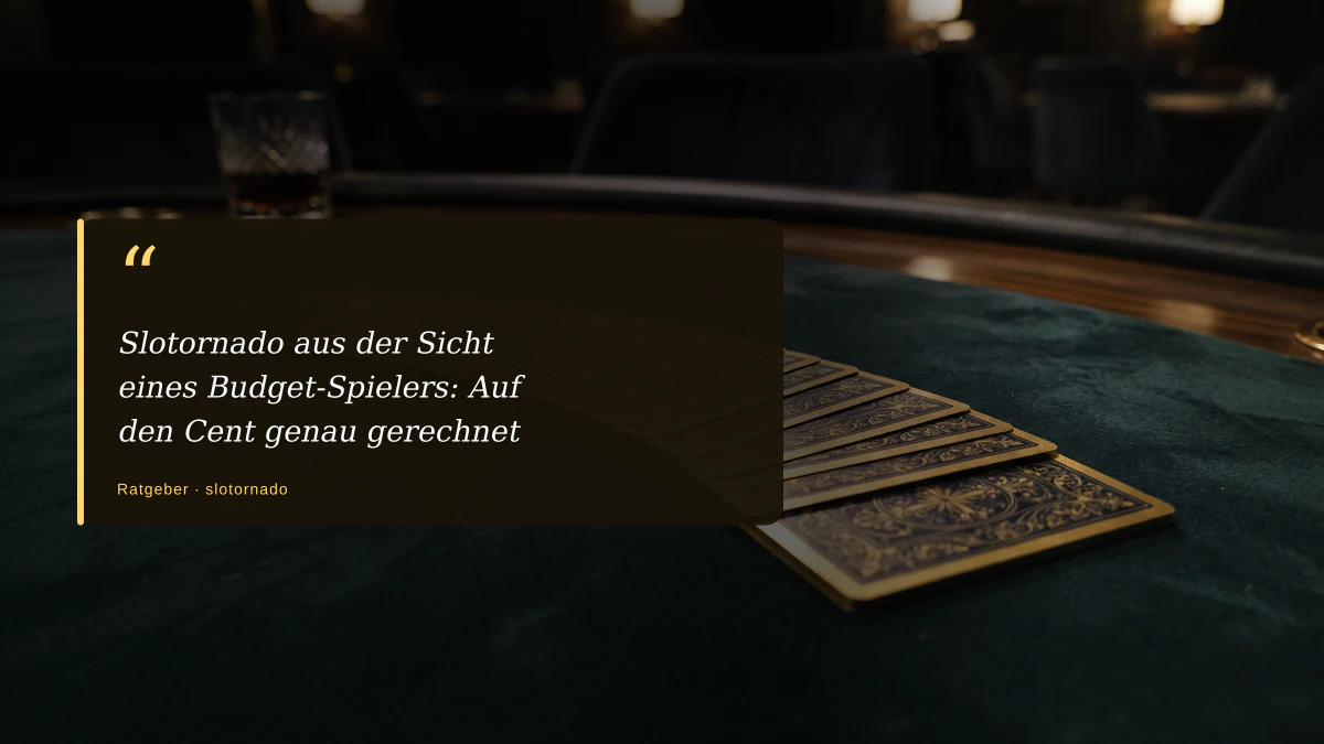 Slotornado aus der Sicht eines Budget-Spielers: Auf den Cent genau gerechnet