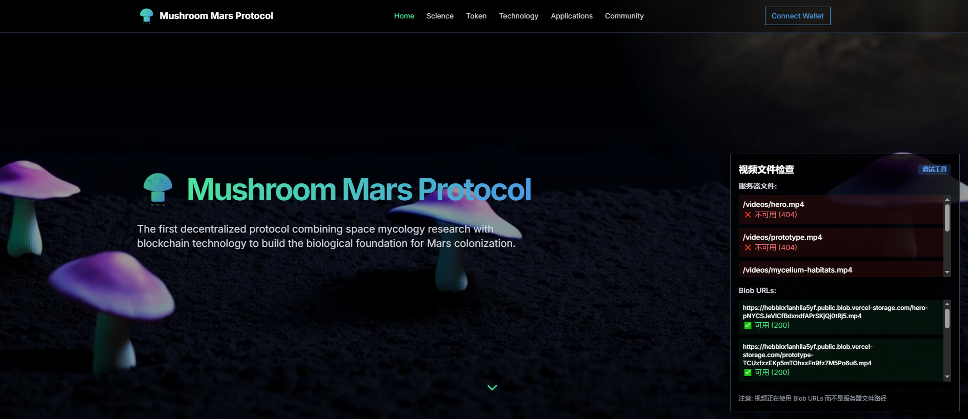 Screenshot of marsprotocol.space