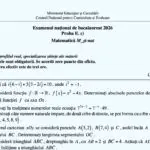Bacalaureat 2026: Subiecte de rezervă la Matematică pentru profilurile real și tehnologic