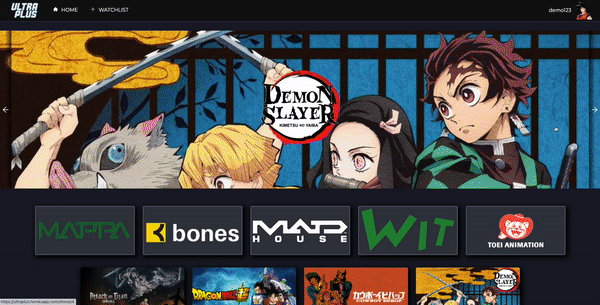 GIF of UltraPlus main-splash page