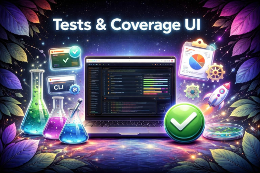 Tests & Coverage UI illustration