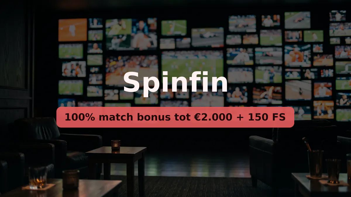 Spinfin casino — welkomstbonus 100% match bonus tot €2.000 + 150 FS, betalingen: Visa, Mastercard, Skrill, Neteller, Paysafecard