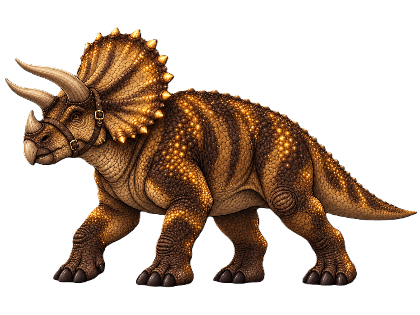 Bumble, August Pyrrhus's Triceratops mount
