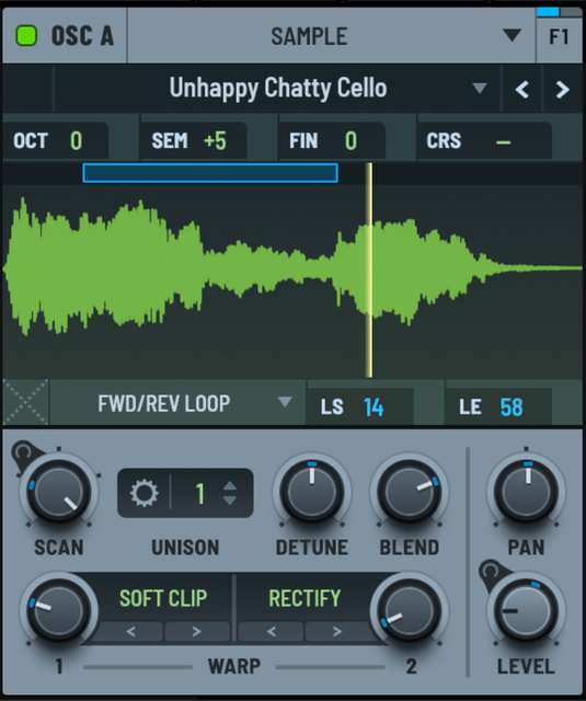 Sample Oscillator do Serum 2