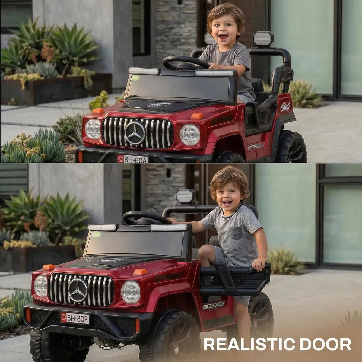 80A Battery Operated Jeep for Kids with RC Control | Kids Electric Battery Car with 4x4 Motors, RGB Lights & Music | Rechargeable Electric Car for Kid Aged 1–6 Years | 30Kg Weight capacity photo 6