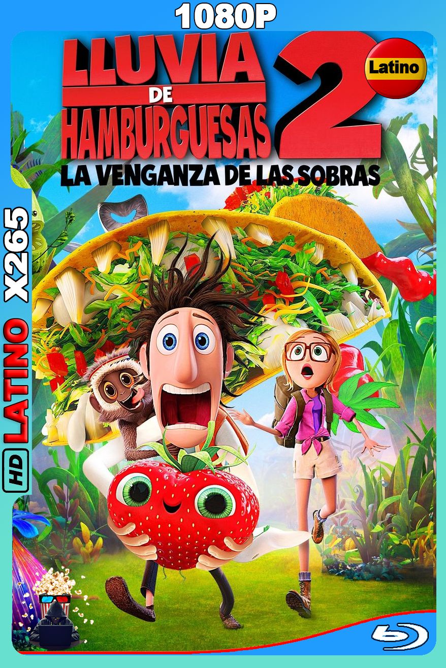 Lluvia de Hamburguesas 2 – La Venganza de las Sobras (2013) [1080p] BDRip X265 [Latino-Inglés]