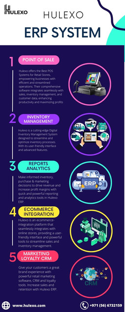 Hulexo offers the Best ERP software in the UAE  providing comprehensive solutions for efficient business management. Streamline operations, enhance productivity, and maximize growth with Hulexo's state-of-the-art technology. https://www.hulexo.com/
