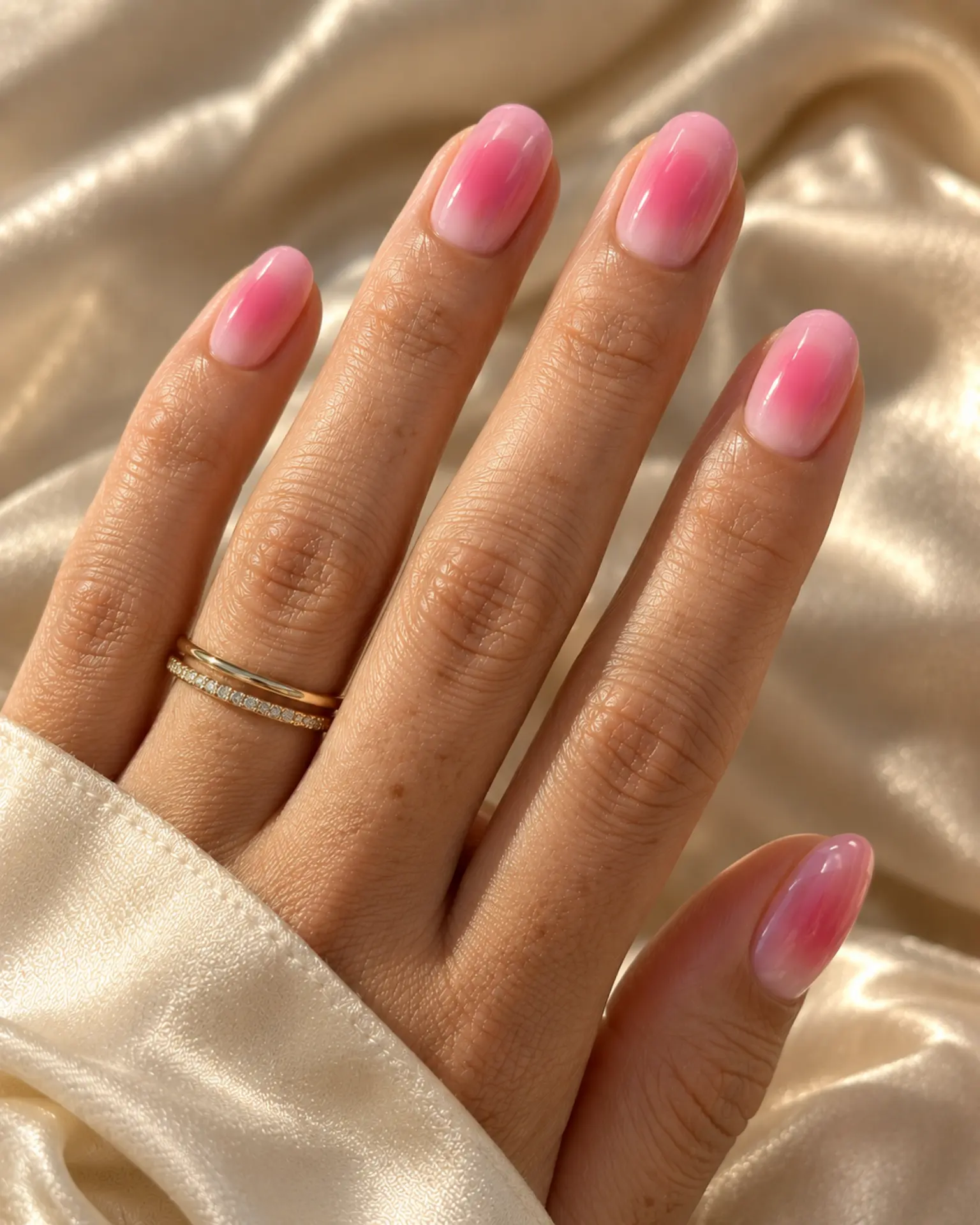 Bubblegum Soft Aura manicure inspiration for pink nail ideas