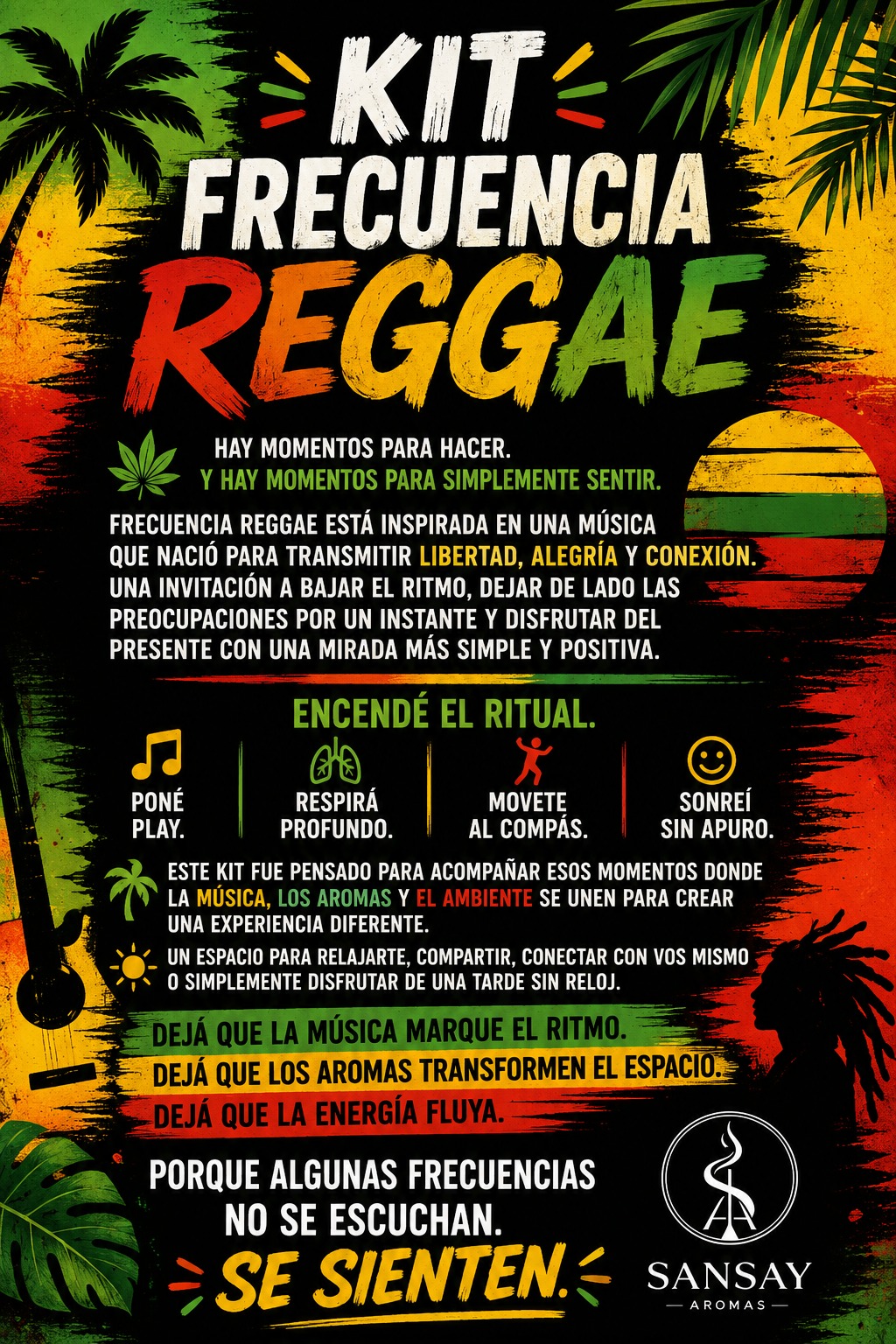 Contenido del Kit Arom&aacute;tico Frecuencia Reggae