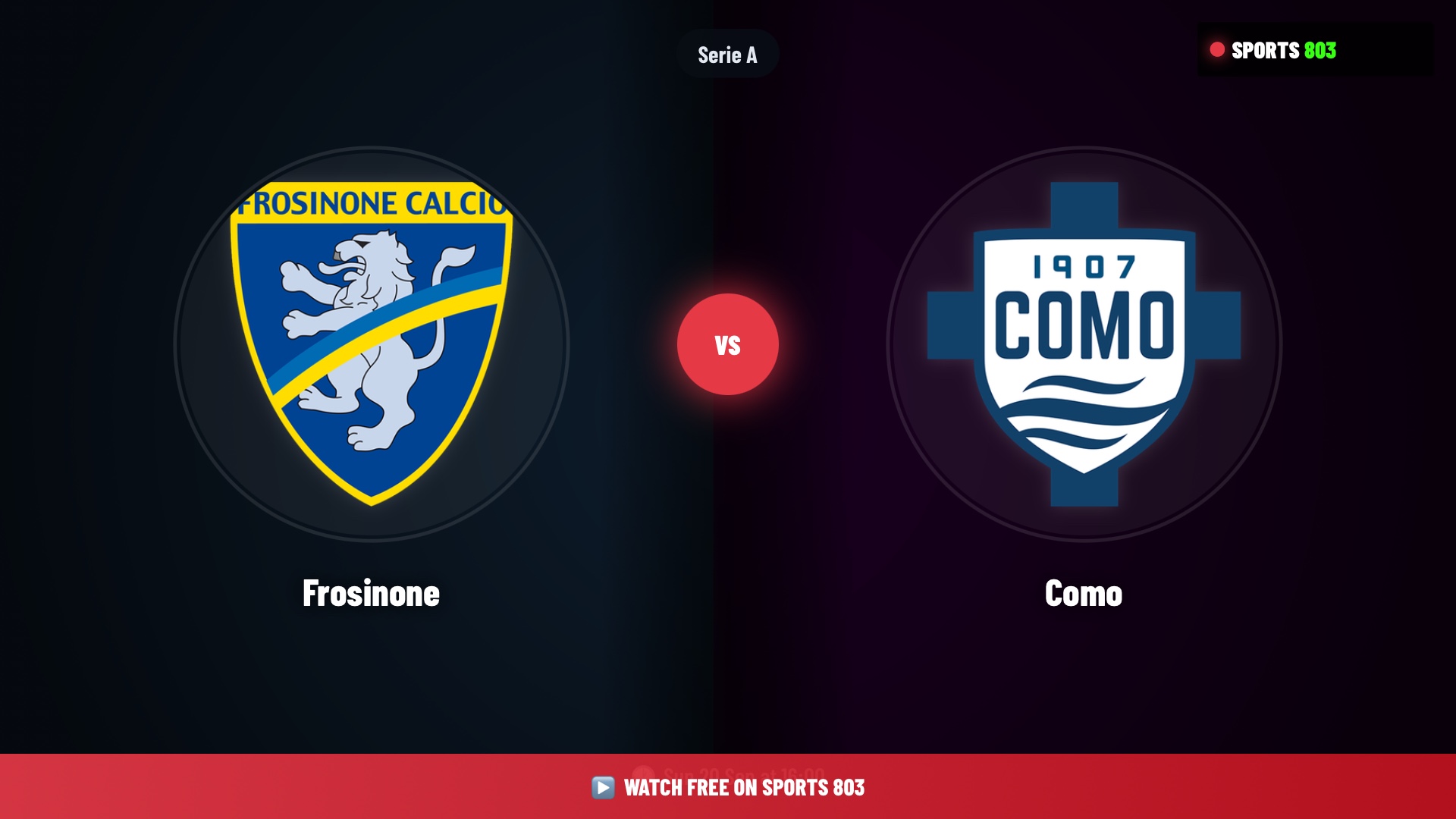 Frosinone vs Como – Serie A Live Stream | Sports 803