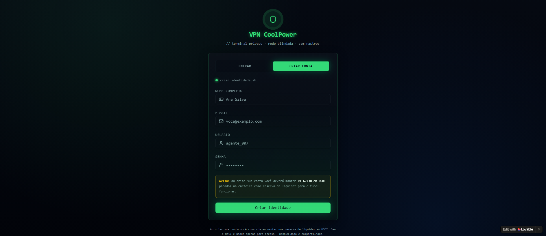 Forensic screenshot of [REDACTED] showing the phishing page layout