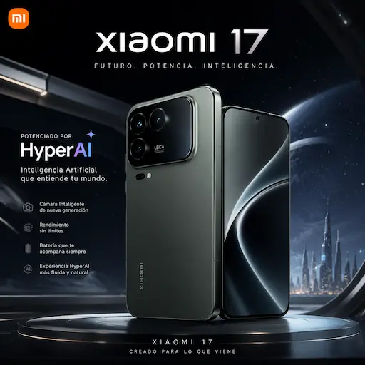 Imagen artística del celular Xiaomi 17.
