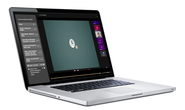 Interface real da plataforma ASGARD ACADEMY