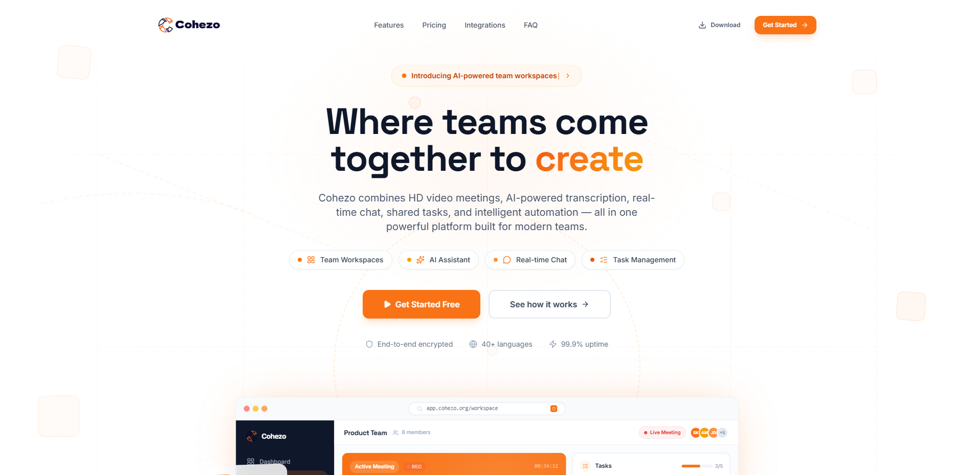 Screenshot of cohezo.org