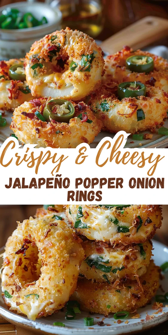 Crispy Jalapeño Popper Stuffed Onion Rings – The Ultimate Cheesy Appetizer