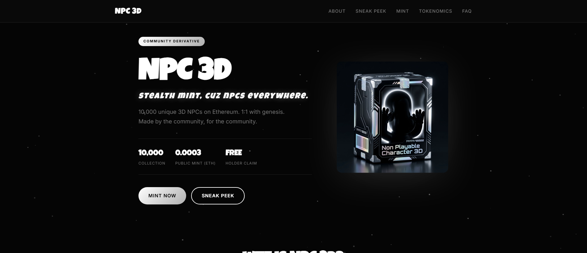 Screenshot of npc3donchain.pages.dev