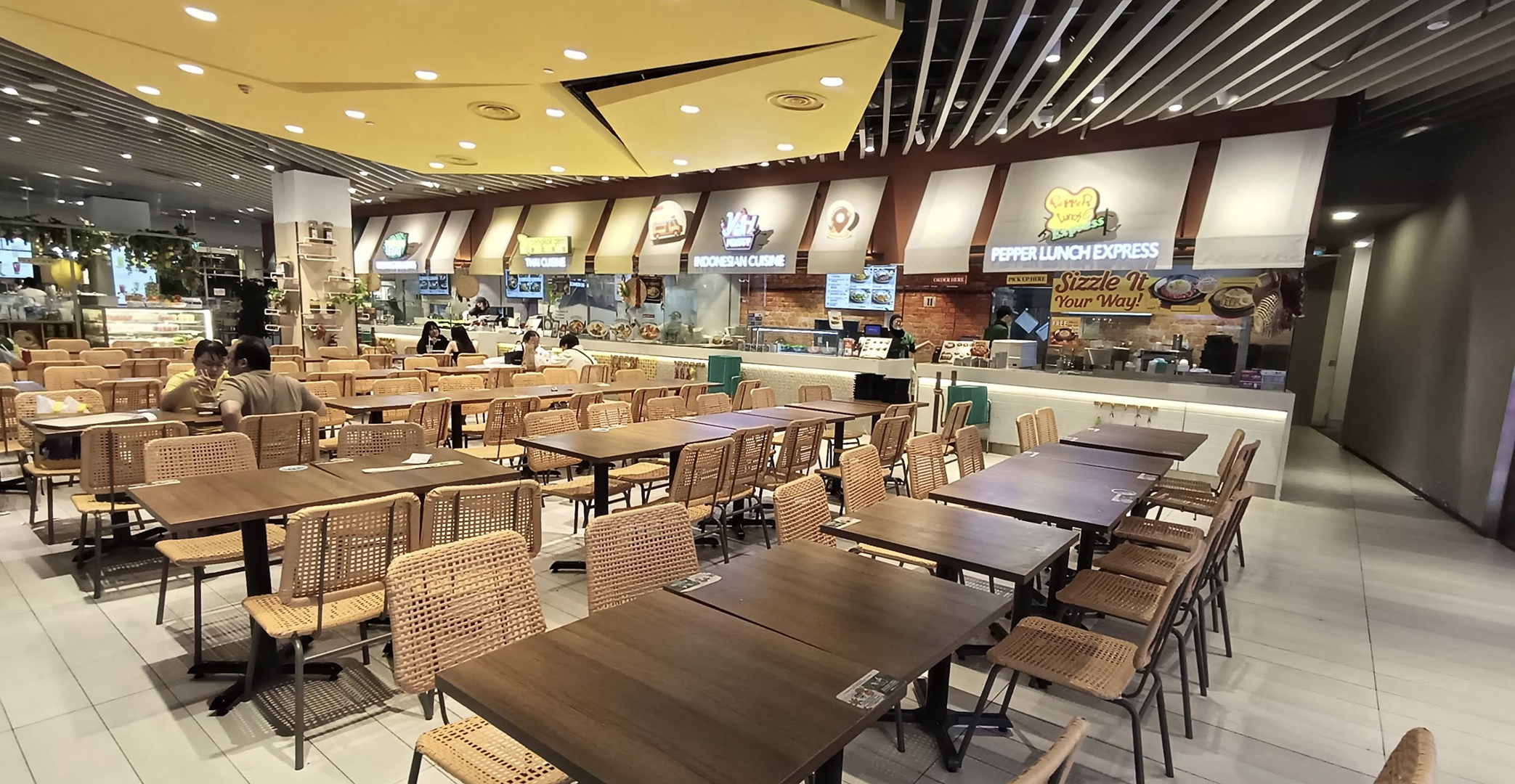 Variety of hawker dishes at Food Republic