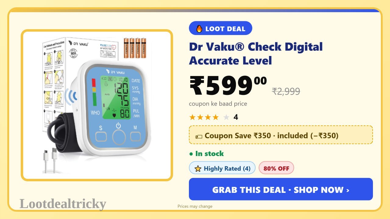 Dr Vaku Bp – Just ₹599 | Huge Savings Offer