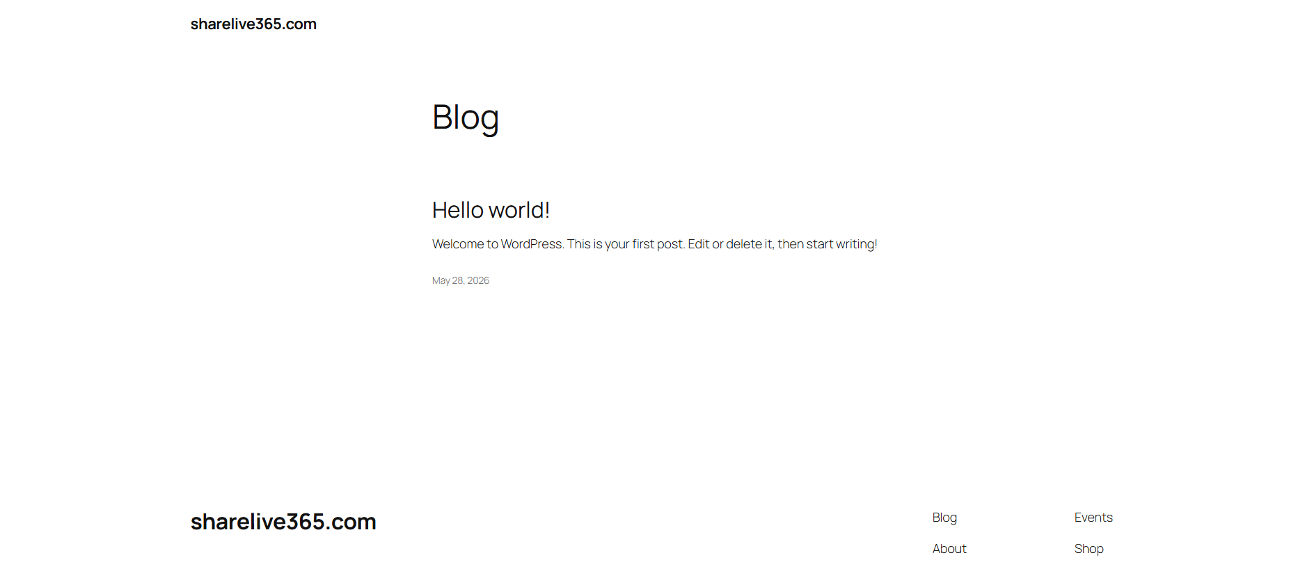 Screenshot of sharelive365.com