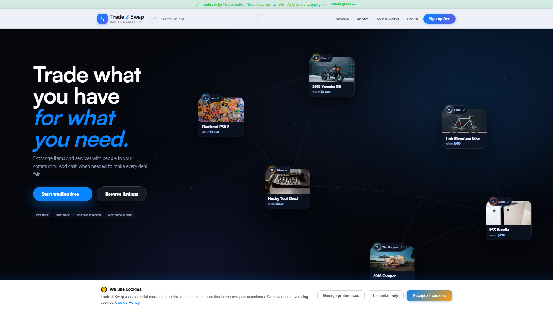 Stored capture of tradeandswap.io