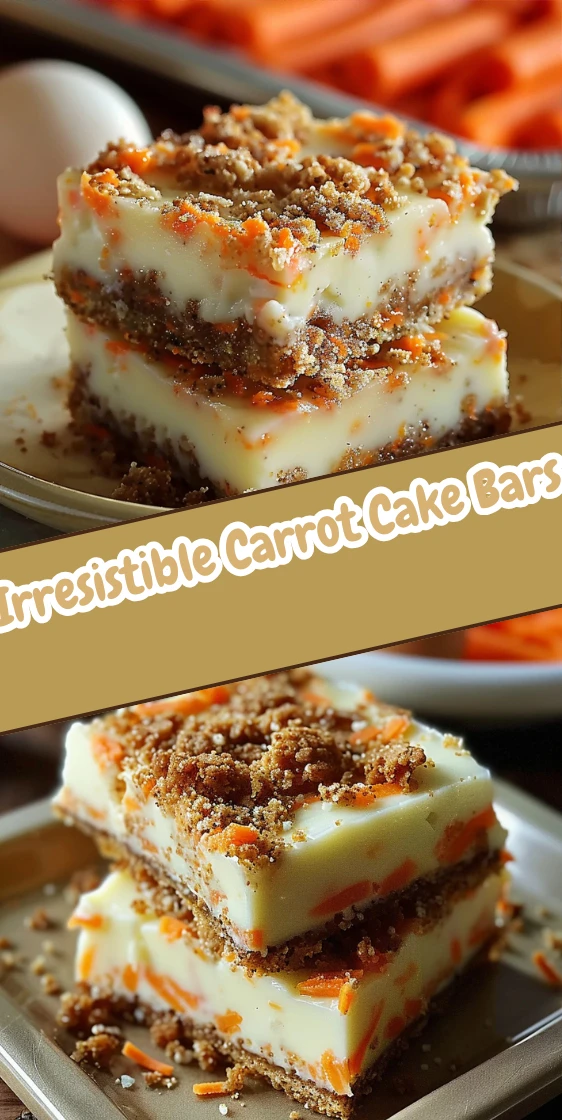 Irresistibly Indulgent Carrot Cake Cream Cheese Bars Recipe