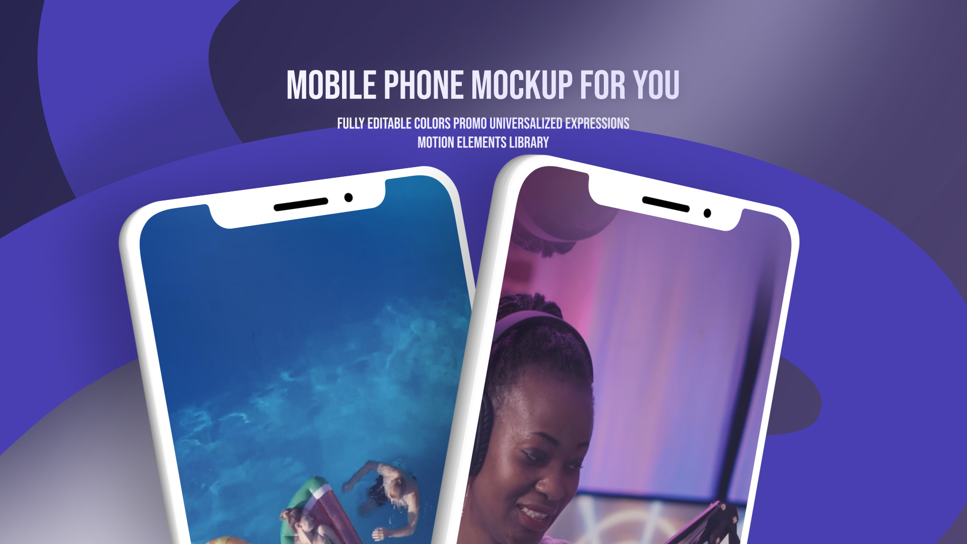 Purple Phone Screen Mockup