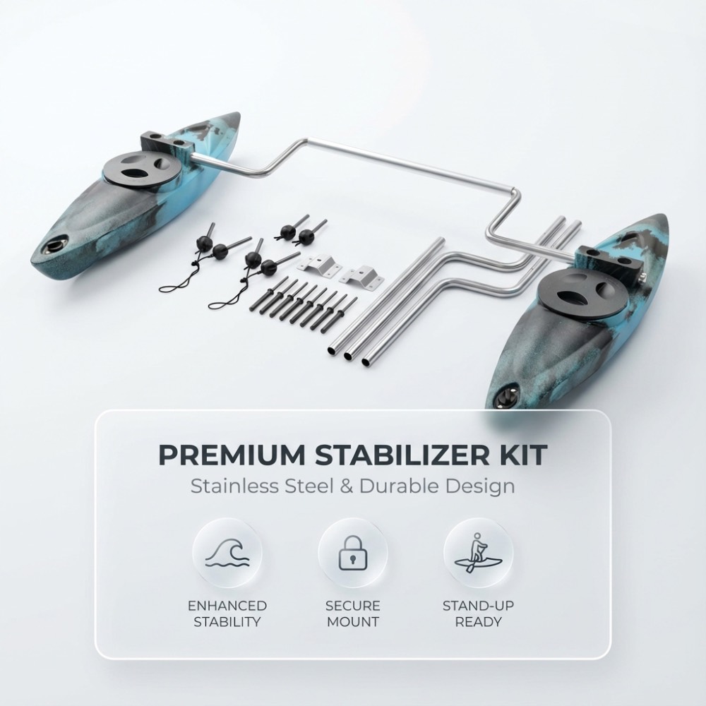 Alomejor Kit Stabilizzatore Gonfiabile Per Kayak – Galleggianti In PVC Per Canoa E Pesca – Accessorio Di Bilanciamento