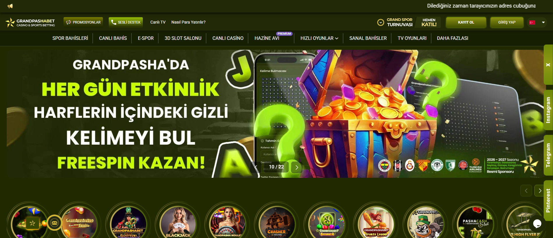 Forensic screenshot of grandpashabet-mobiltrgirileri.com showing the phishing page layout