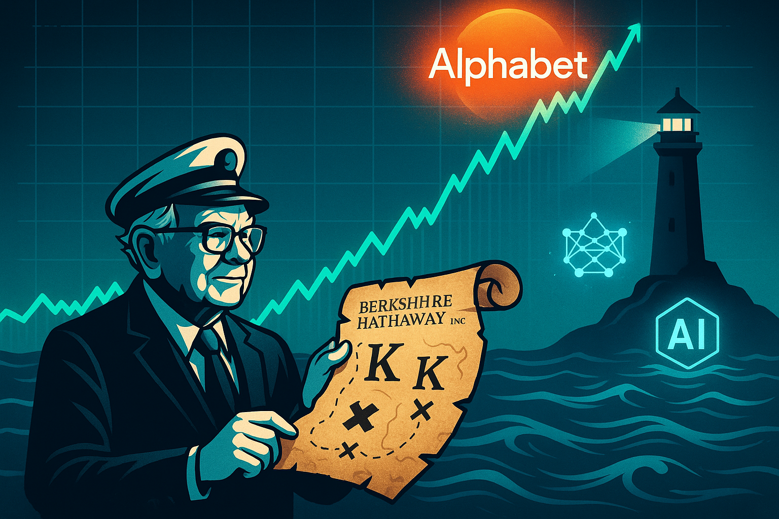 Alphabet stock chart showing rally after Berkshire Hathaway stake reveal