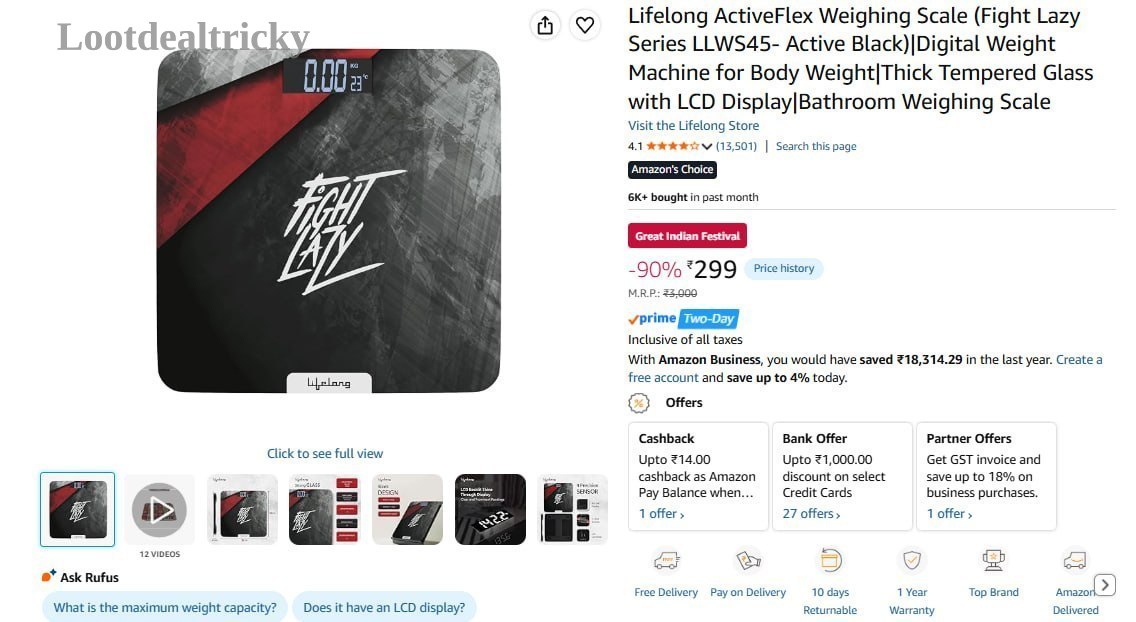 Lifelong Weighing Scale – Just ₹299 | Exclusive Sale Discount