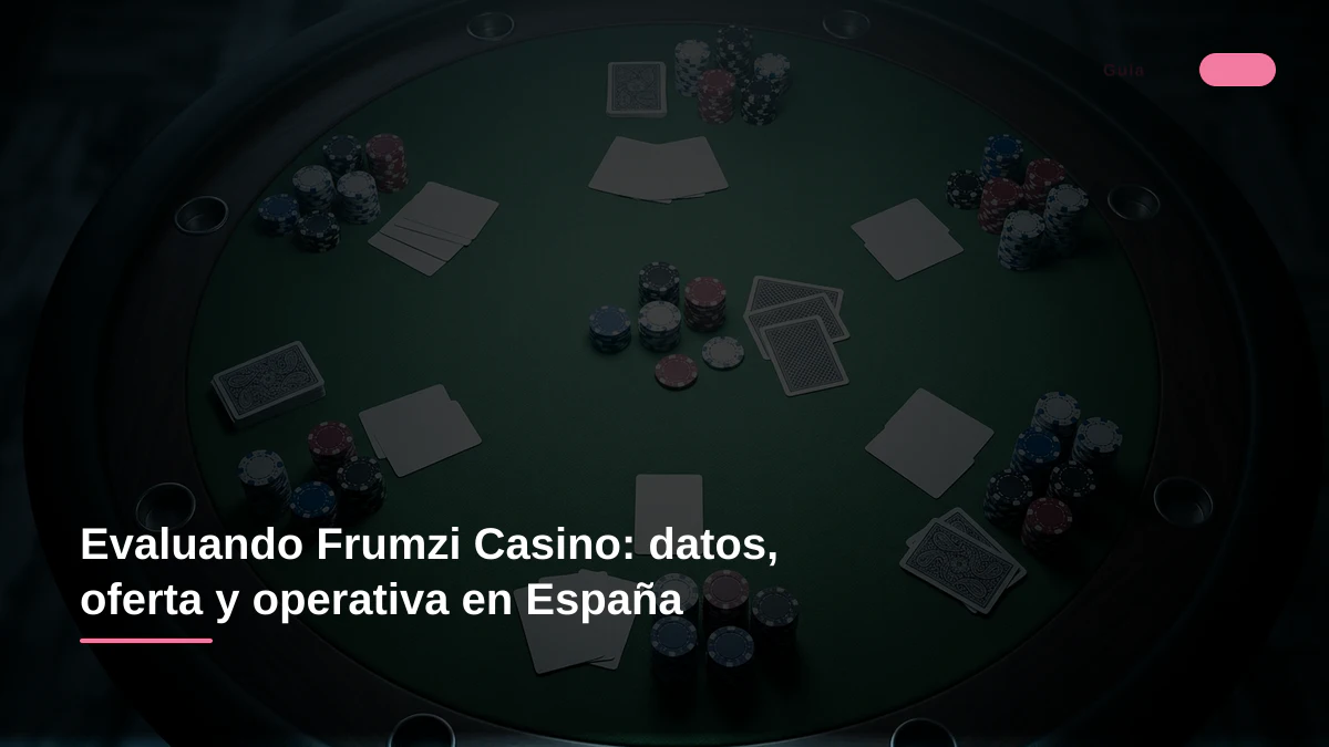 Evaluando Frumzi Casino: datos, oferta y operativa en España