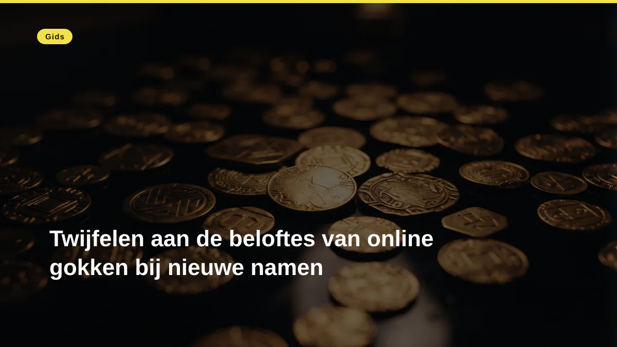 Twijfelen aan de beloftes van online gokken bij nieuwe namen